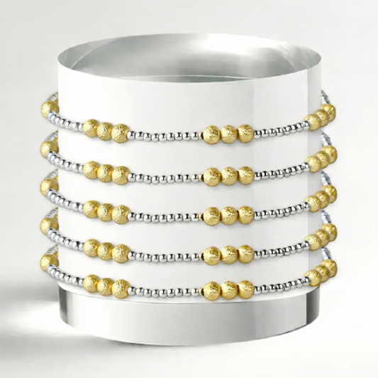 Lenny & Eva: Mixed Metal Beaded Bracelet