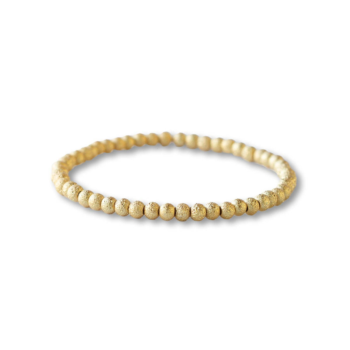 Lenny & Eva: Gold 4mm Textured Bracelet