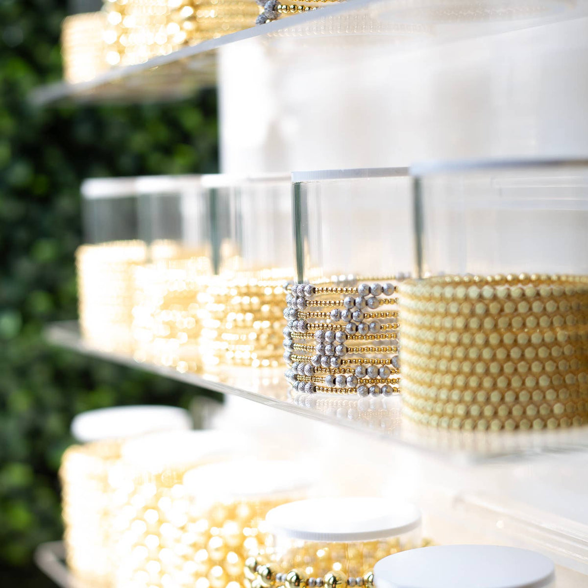 Lenny & Eva: Gold 4mm Textured Bracelet
